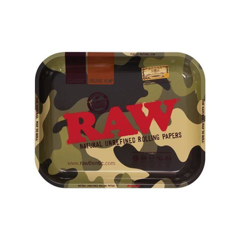 Поднос RAW Metal Rolling Tray Large - Camo - Бренд RAW - Магазин бонгов бонгшоп.рф