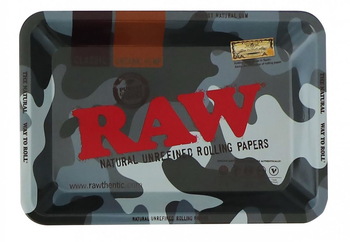 Поднос RAW Metal Rolling Tray Urban Camouflage - Бренд RAW - Магазин бонгов бонгшоп.рф